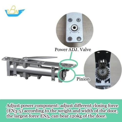 Adjustable Power Heavry Concealed Door Closer